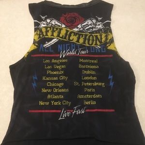 Affliction tank top size medium